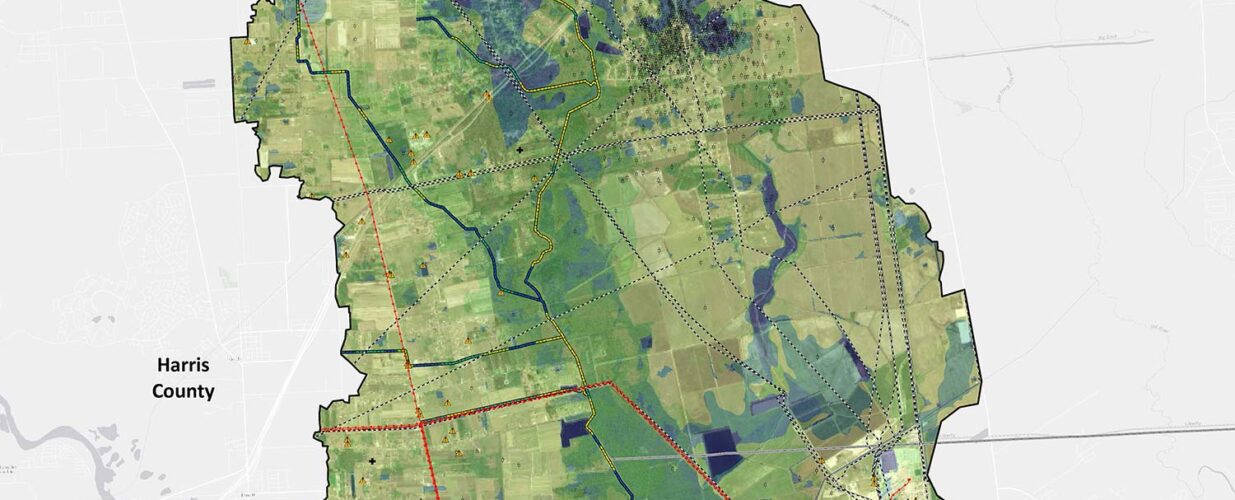 map of HCFCD Cedar Bayou counties