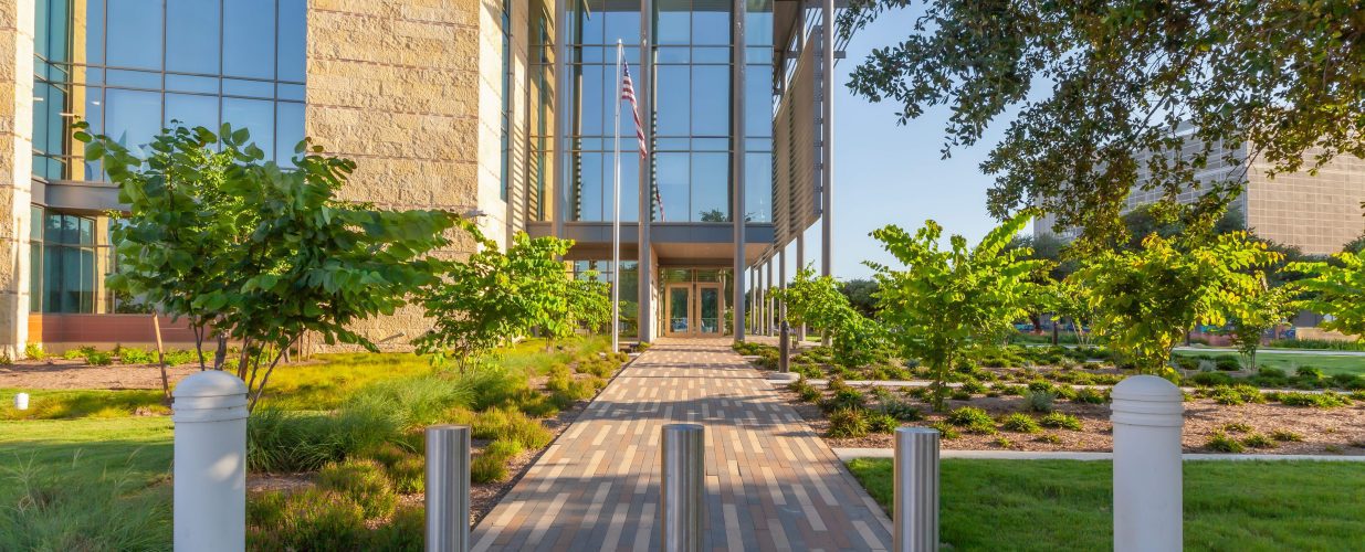 Walkway outside along San Antonio Federal Courthouse